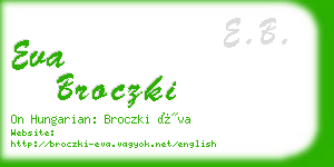 eva broczki business card